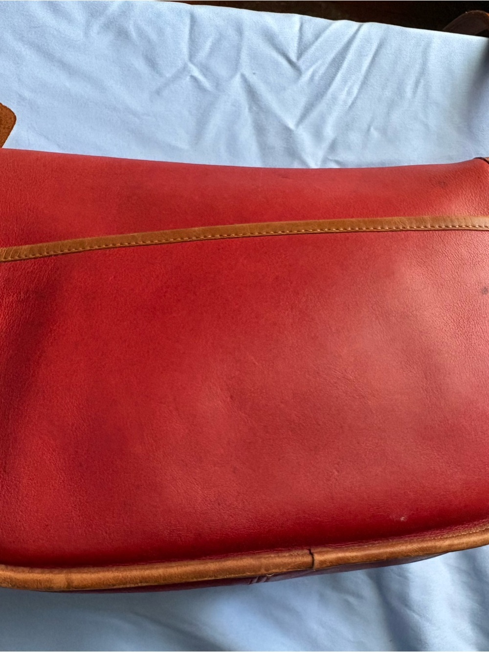 Vintage Red Coach Saddle Bag Made in USA - Picture 6 of 9
